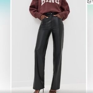 Anine Bing Black Leather Pants BNWT